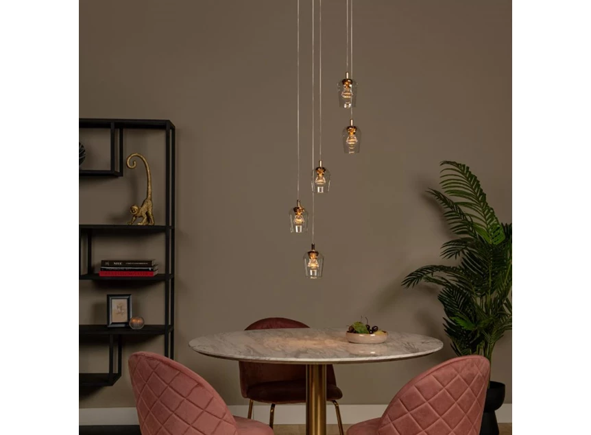 Berlaine hanglamp transparant 34cm sfeer