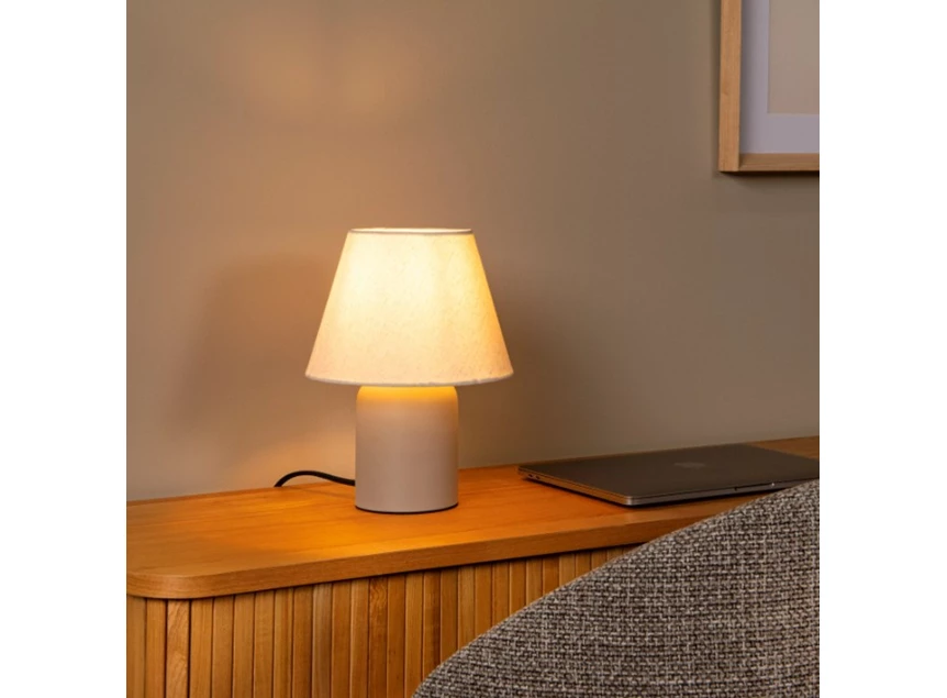 Macia tafellamp beige sfeer