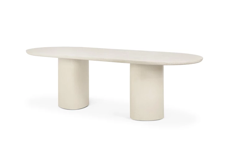 Eettafel Elements Dining Table Oblong Microcement Off White 26427 Ethnicraft