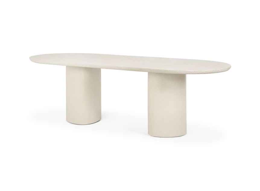 Eettafel Elements Dining Table Oblong Microcement Off White 26427 Ethnicraft