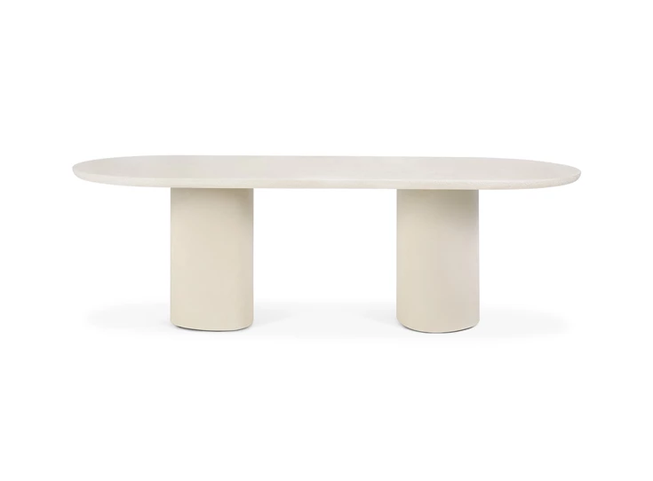 Front Eettafel Elements Dining Table Oblong Microcement Off White 26427 Ethnicraft