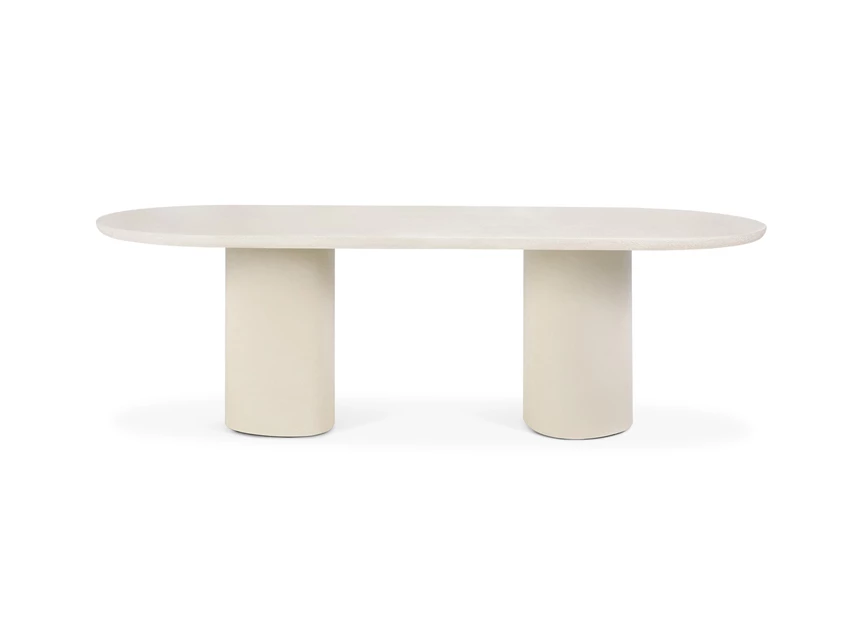 Front Eettafel Elements Dining Table Oblong Microcement Off White 26427 Ethnicraft