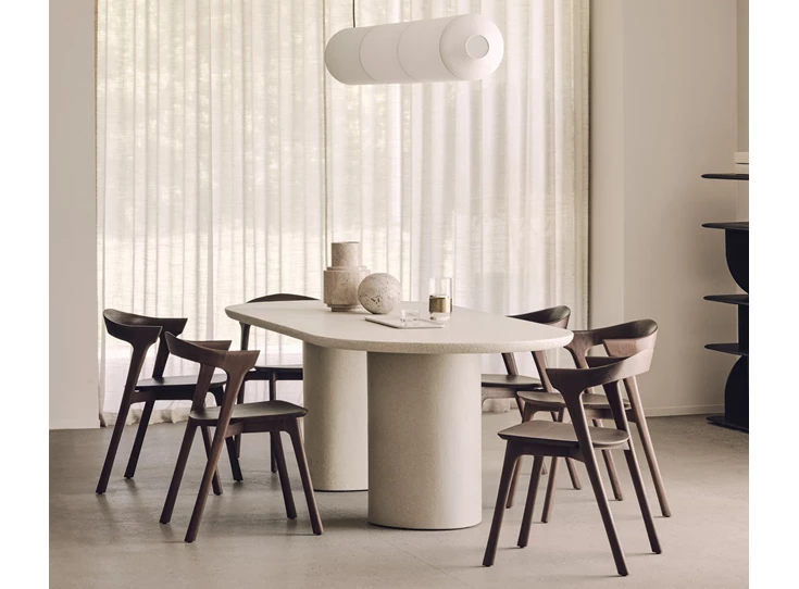 Sfeerfoto Eettafel Elements Dining Table Oblong Microcement Off White 26427 Ethnicraft