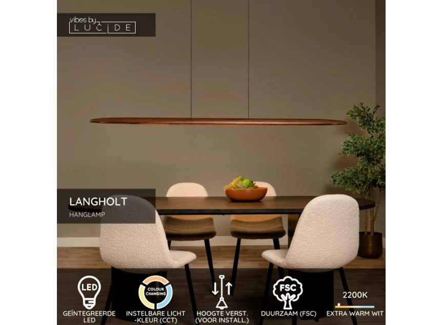 Langholt hanglamp hout handleiding