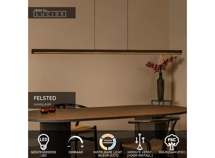 Felsted hanglamp zwart handleiding