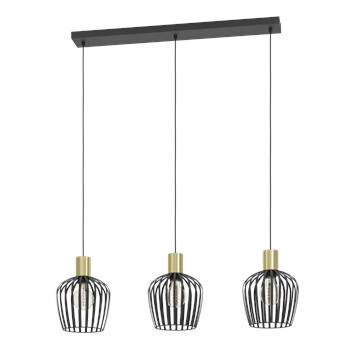 Empoli hanglamp/3 staal zwart