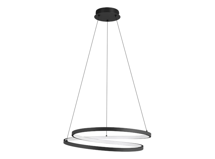 Ruotale hanglamp aluminium, staal zwart