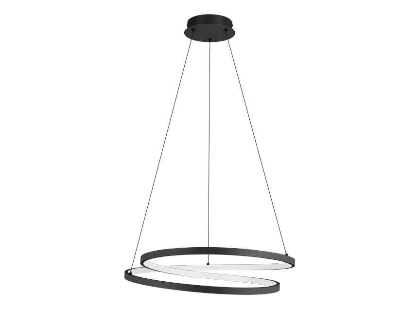 Ruotale hanglamp aluminium, staal zwart