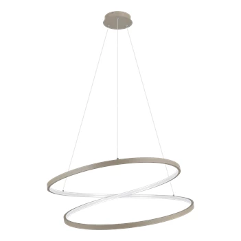 Ruotale hanglamp aluminium, staal zandkleur