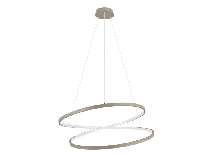 Ruotale hanglamp aluminium, staal zandkleur