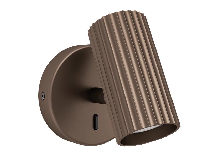 Portillo wandlamp aluminium, staal brons