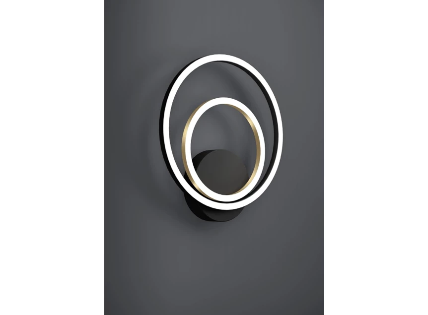 Lanacera wandlamp zwart/goud sfeer