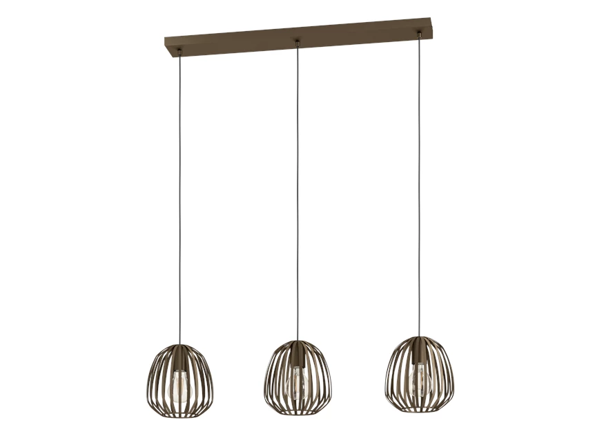 Espinal hanglamp 3l staal brons