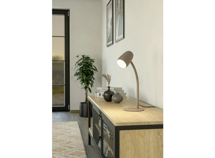 Carlo tafellamp staal zandkleur