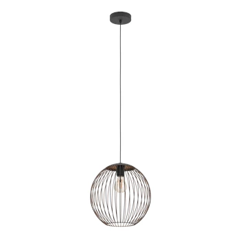 Almanzora hanglamp staal zwart/koper