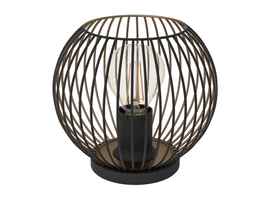 Almanzora tafellamp staal zwart, koper
