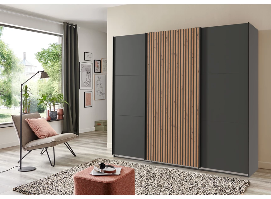 Schuifdeurkast Andora 3 deuren 250 decor