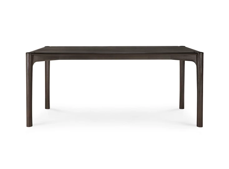 Front Eettafel Teak Pi Dark Brown Dining Table 11582 Ethnicraft