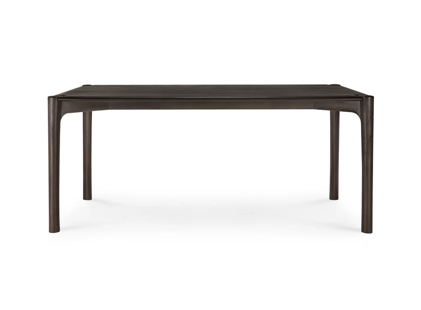 Front Eettafel Teak Pi Dark Brown Dining Table 11582 Ethnicraft