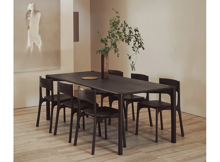Sfeerfoto Eettafel Teak Pi Dark Brown Dining Table 11582 Ethnicraft