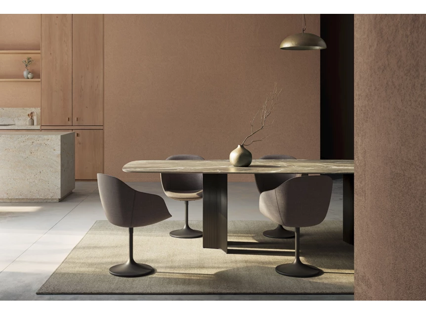 Sfeerfoto indoor Eettafel Pulse Faux Elyps Xeramica keramiek Joli