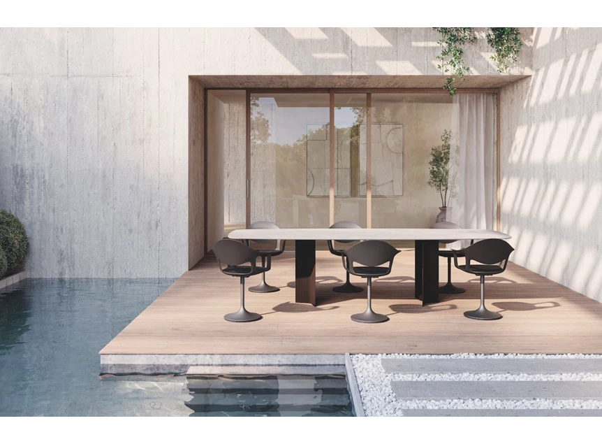 Outdoor Eettafel Pulse Faux Elyps Xeramica keramiek Joli