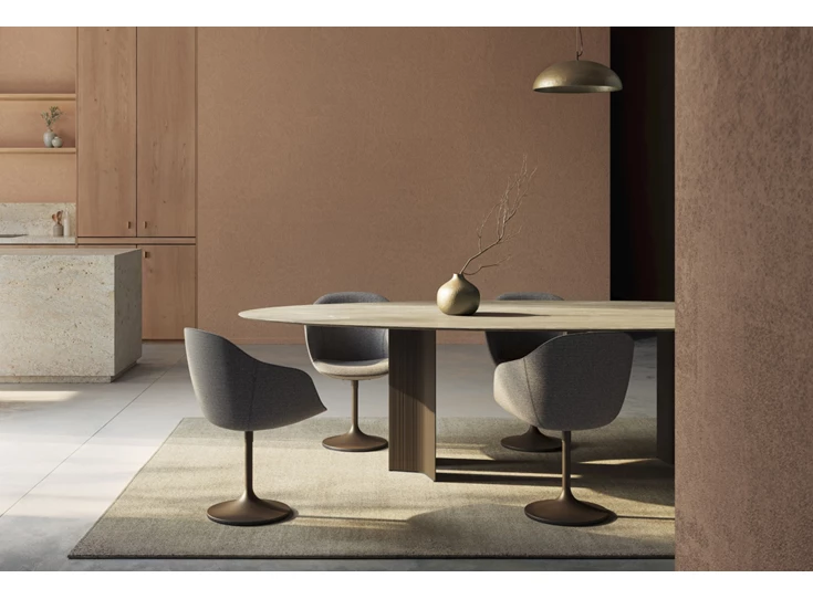 Sfeerfoto Eettafel Pulse ovaal Elyps Xeramica keramiek Joli