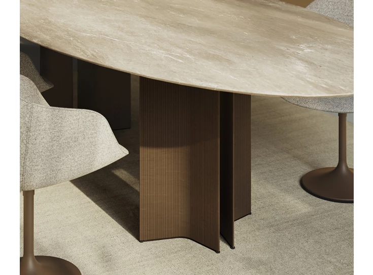 Detail Eettafel Pulse ovaal Elyps Xeramica keramiek Joli