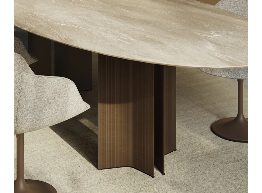 Detail Eettafel Pulse ovaal Elyps Xeramica keramiek Joli