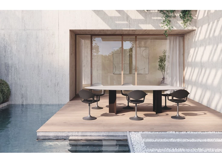 Sfeer outdoor Tuintafel Pulse ovaal Elyps Xeramica keramiek Joli