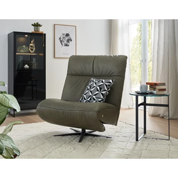 Elektrische relax MR 2342 M 75 leder groen Musterring Willi Schillig