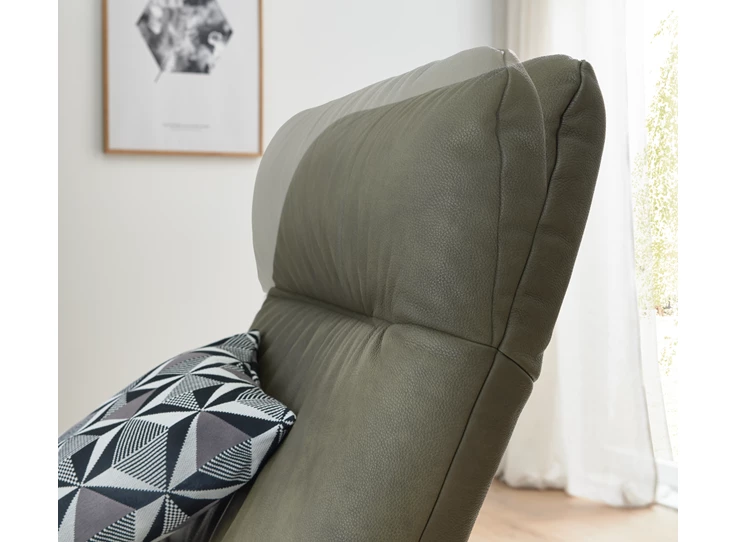 Verstelbare hoofdsteun Elektrische relax MR 2342 M 75 leder groen Musterring Willi Schillig