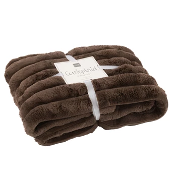 Plaid corduroy polyester choco