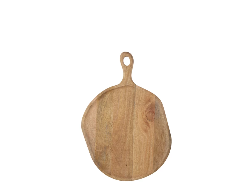 Snijplank rond mangohout naturel L