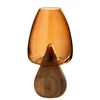 Vaas paddenstoel hoog glas caramel