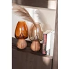 Vaas paddenstoel hoog glas caramel interieur