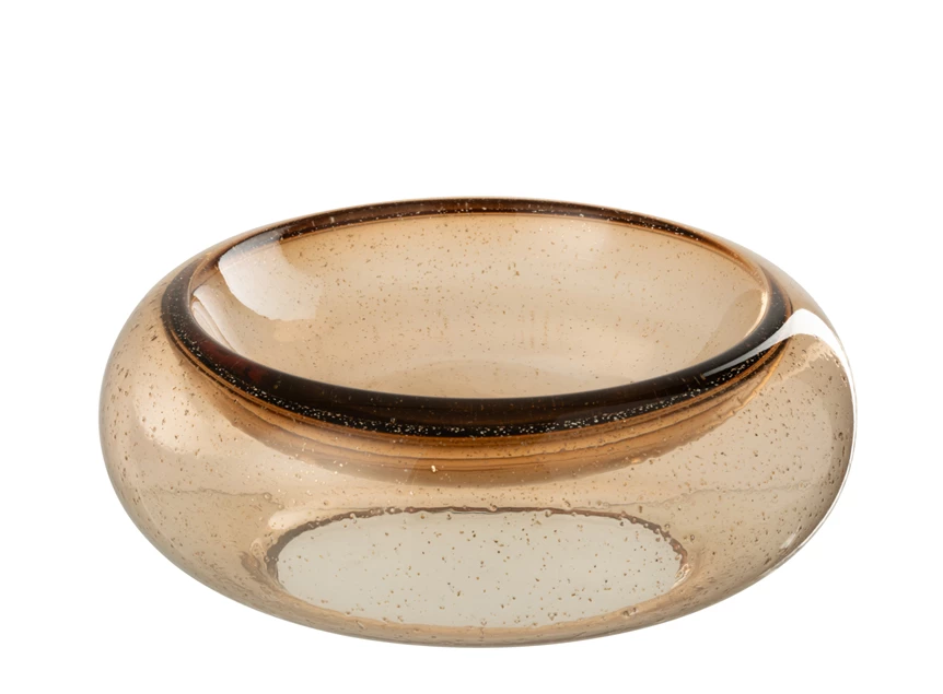 Sierschaal carol glas caramel L