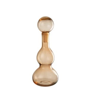 Fles + stop carol glas caramel S