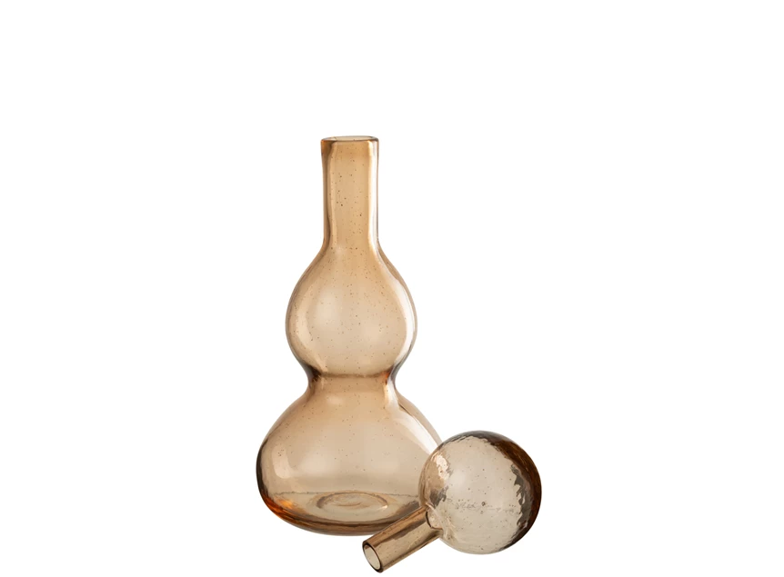 Fles + stop carol glas caramel S open