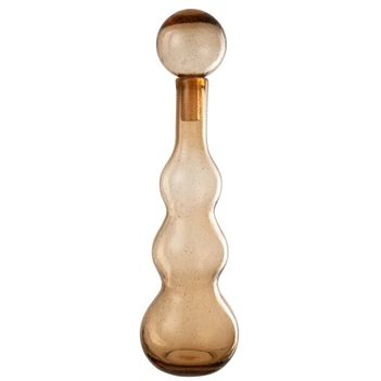 Fles + stop carol glas caramel L