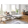 Elektrische relax Zetel MR 455 met longchair stof wit Koinor Musterring