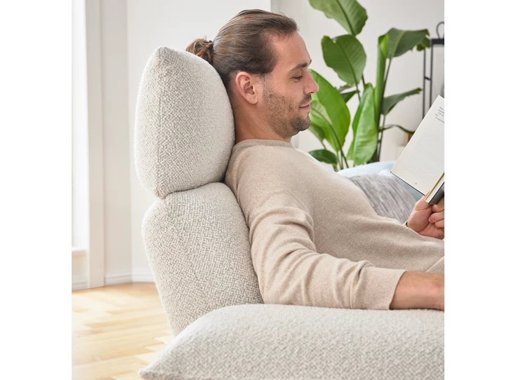 Rug Zetel MR 455 met longchair stof wit Koinor Musterring