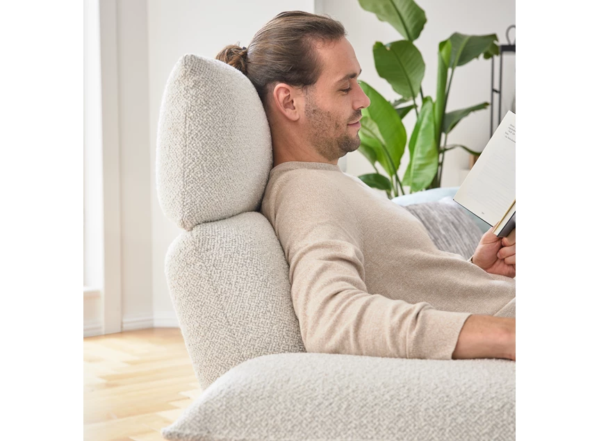 Rug Zetel MR 455 met longchair stof wit Koinor Musterring