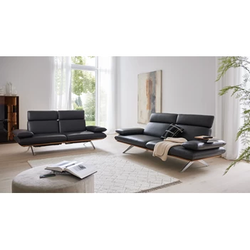 Zetel MR 455 canapé 2-zit 3-zit leder zwart Koinor Musterring