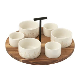Servies tapas krijtbord wit L