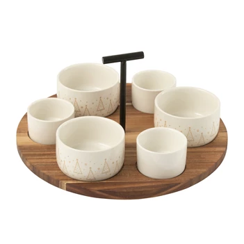 Servies tapas krijtbord wit L