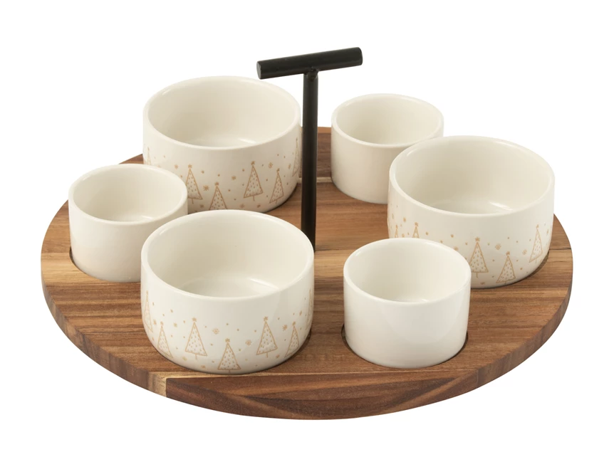 Servies tapas krijtbord wit L