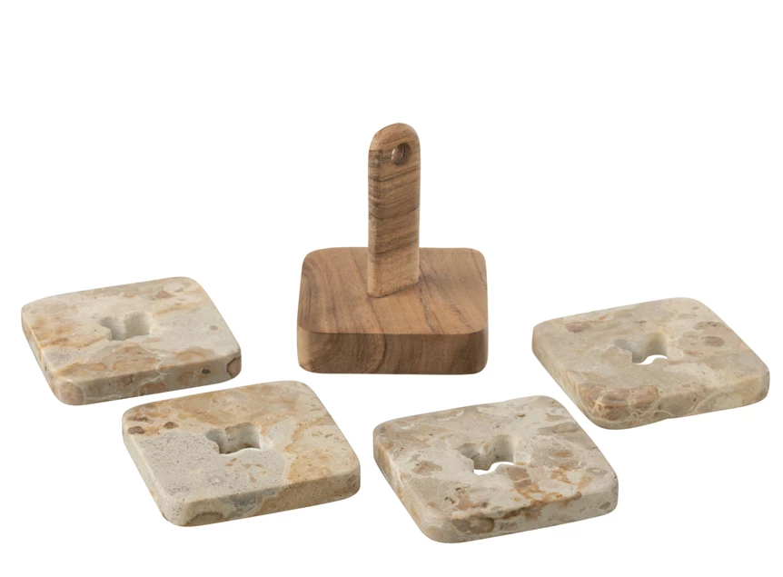 D/4 onderzetter marmer naturel/beige uitgesteld