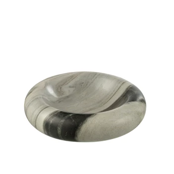 Schaal marmer zwart/grijs M