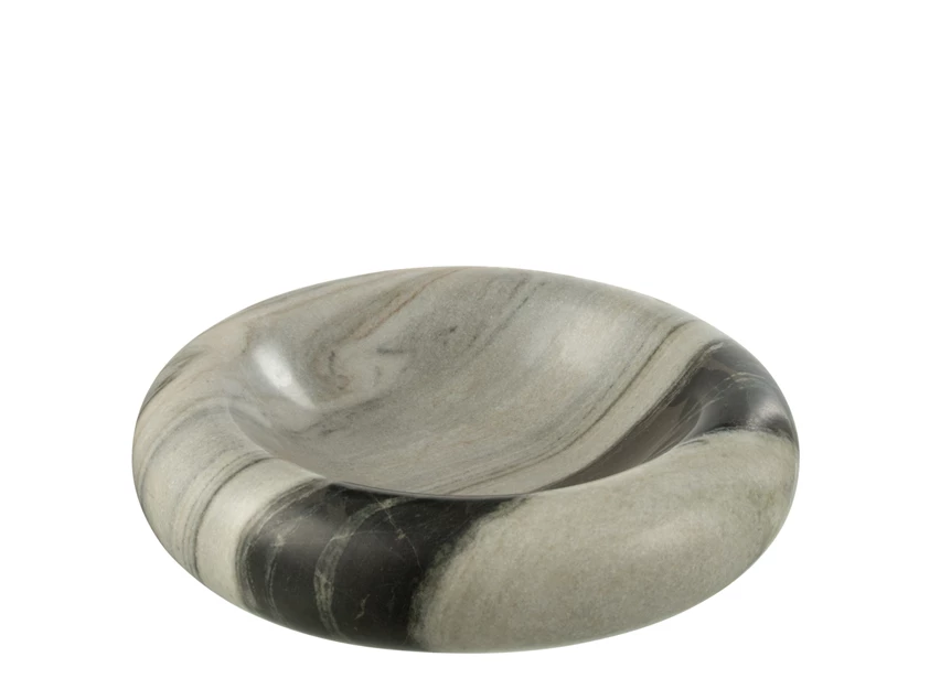 Schaal marmer zwart/grijs M